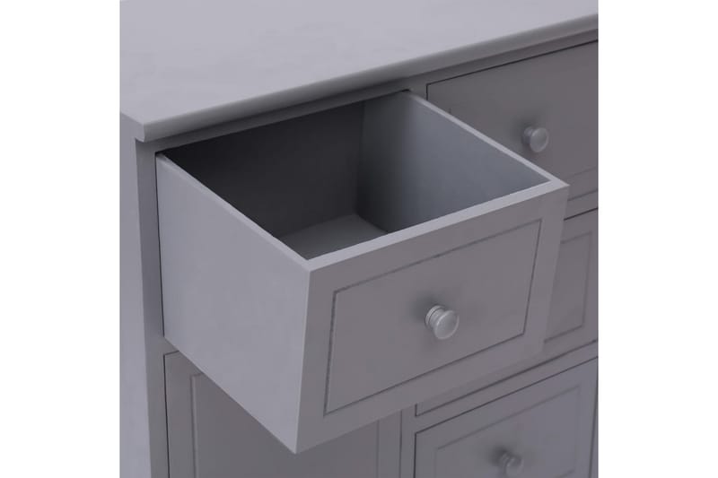 Skänk med 10 lådor grå 113x30x79 cm trä - Grå - Sideboard & skänk