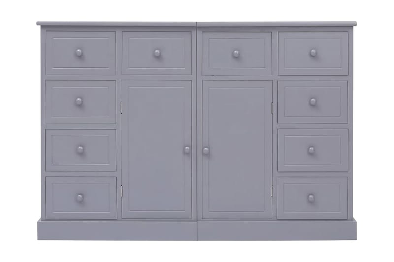 Skänk med 10 lådor grå 113x30x79 cm trä - Grå - Sideboard & skänk