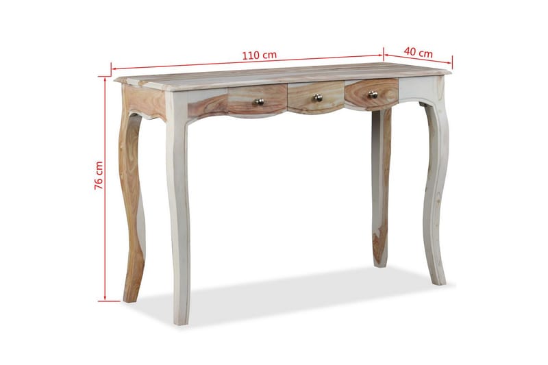 Skänk med 3 lådor massivt sheeshamträ 110x40x76 cm - Brun - Förvaring - Förvaringsmöbler - Sideboard & skänk