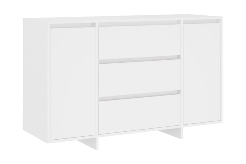 Skänk med 3 lådor vit 120x41x75 cm spånskiva - Vit - Förvaring - Förvaringsmöbler - Sideboard & skänk