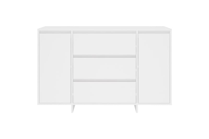 Skänk med 3 lådor vit 120x41x75 cm spånskiva - Vit - Förvaring - Förvaringsmöbler - Sideboard & skänk