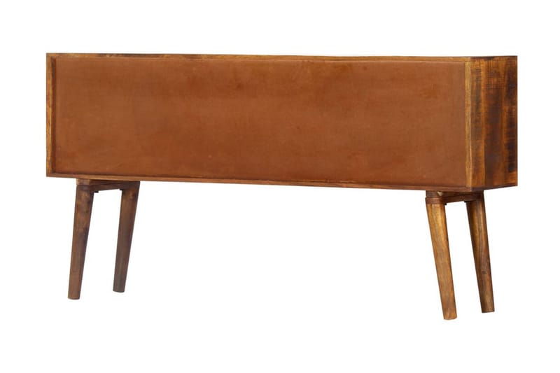 Skänk med mönster 130x30x70 cm massivt mangoträ - Brun - Sideboard & skänk