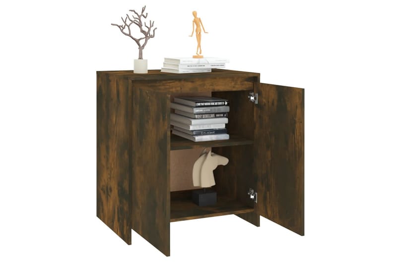 Skänk rökfärgad ek 70x40x73,5 cm spånskiva - Brun - Förvaring - Förvaringsmöbler - Sideboard & skänk