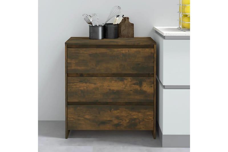 Skänk rökfärgad ek 70x41x75 cm spånskiva - Rökfärgad ek - Förvaring - Förvaringsmöbler - Sideboard & skänk
