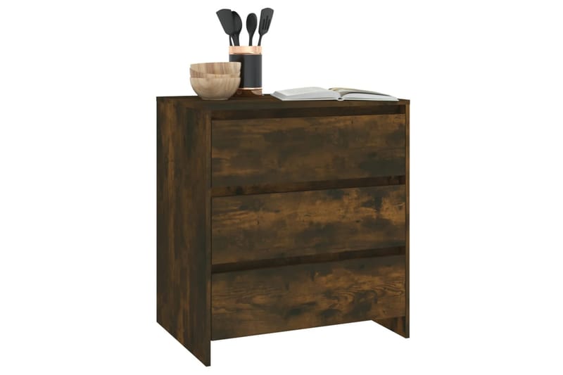 Skänk rökfärgad ek 70x41x75 cm spånskiva - Rökfärgad ek - Förvaring - Förvaringsmöbler - Sideboard & skänk