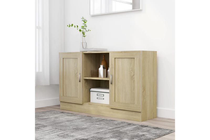 Skänk sonoma-ek 120x30,5x70 cm spånskiva - Brun - Sideboard & skänk