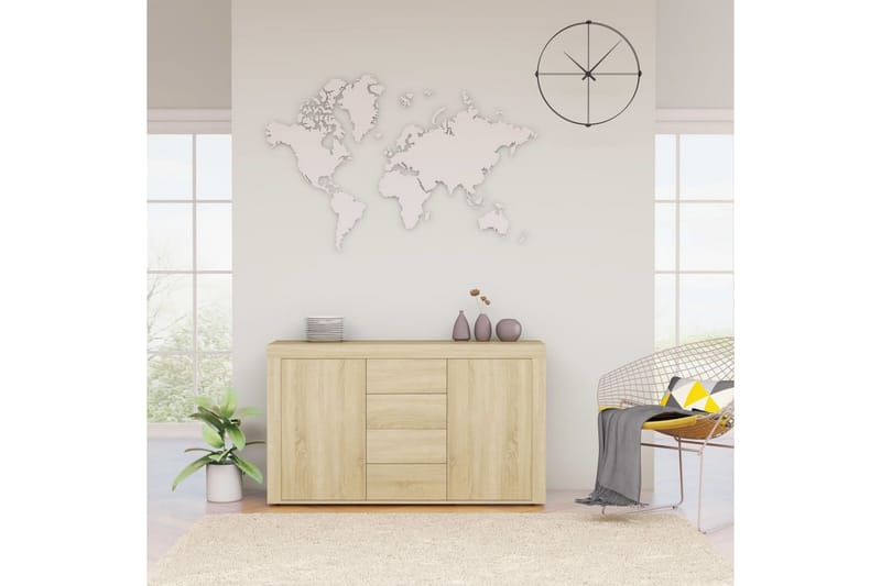 Skänk sonoma-ek 120x36x69 cm spånskiva - Brun - Förvaring - Förvaringsmöbler - Sideboard & skänk
