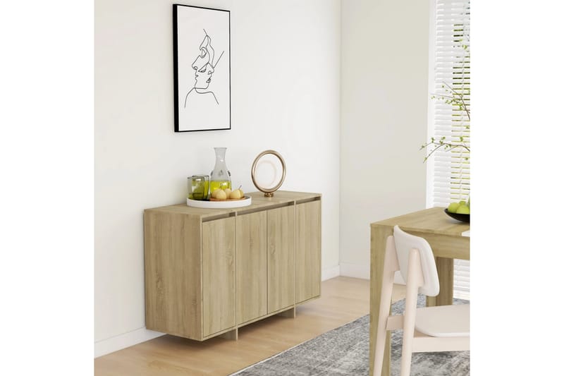 Skänk sonoma-ek 120x41x75 cm spånskiva - Ek - Förvaring - Förvaringsmöbler - Sideboard & skänk