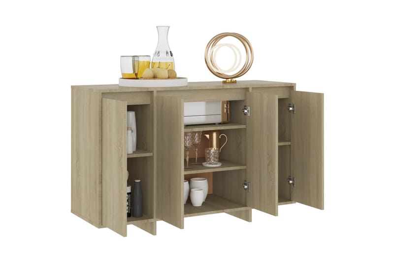 Skänk sonoma-ek 120x41x75 cm spånskiva - Ek - Förvaring - Förvaringsmöbler - Sideboard & skänk