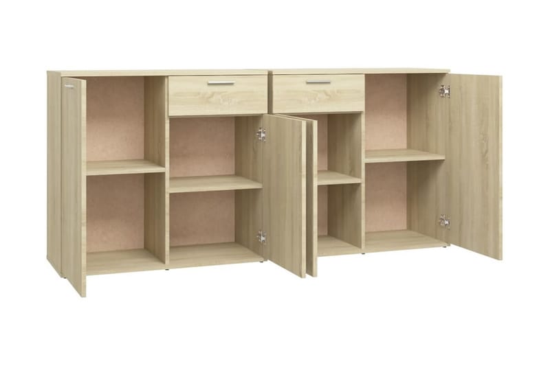 Skänk sonoma-ek 160x36x75 cm spånskiva - Brun - Förvaring - Förvaringsmöbler - Sideboard & skänk