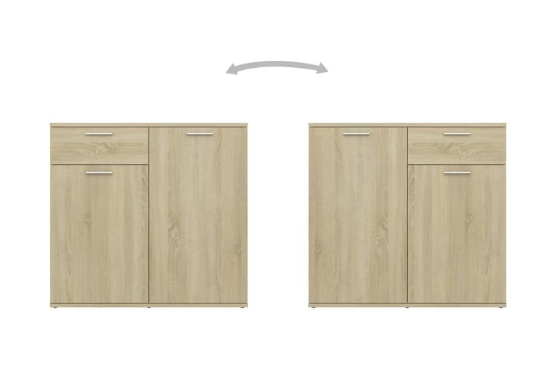 Skänk sonoma-ek 160x36x75 cm spånskiva - Brun - Förvaring - Förvaringsmöbler - Sideboard & skänk
