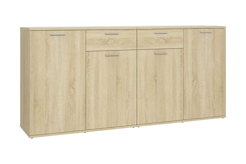 Skänk sonoma-ek 160x36x75 cm spånskiva - Brun - Sideboard & skänk