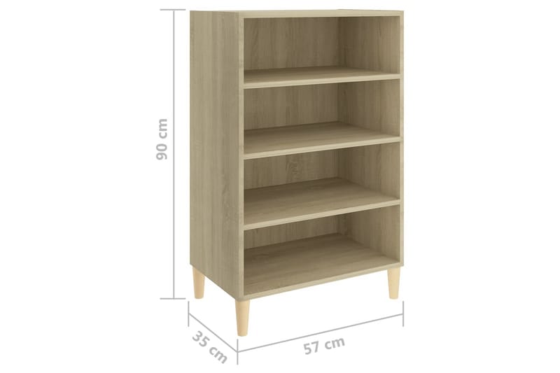 Skänk sonoma-ek 57x35x90 cm spånskiva - Brun - Förvaring - Förvaringsmöbler - Sideboard & skänk