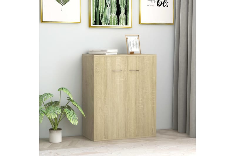 Skänk sonoma-ek 60x30x75 cm spånskiva - Brun - Förvaring - Förvaringsmöbler - Sideboard & skänk