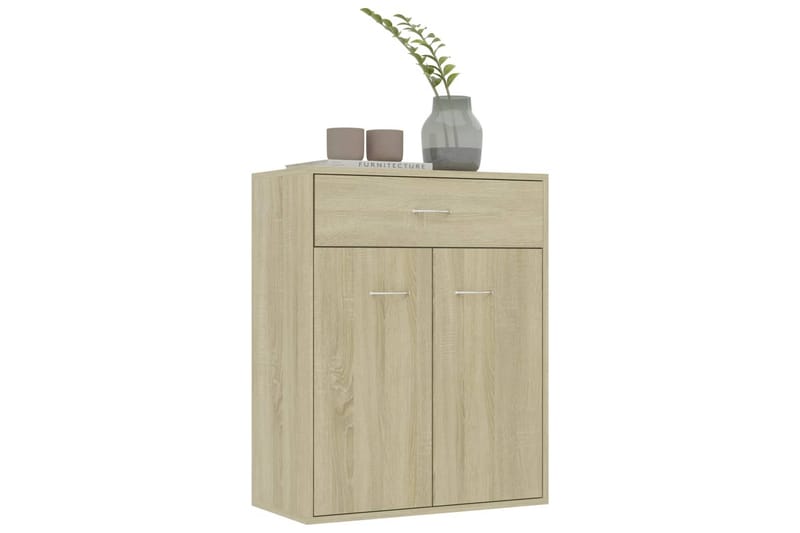 Skänk sonoma-ek 60x30x75 cm spånskiva - Brun - Sideboard & skänk