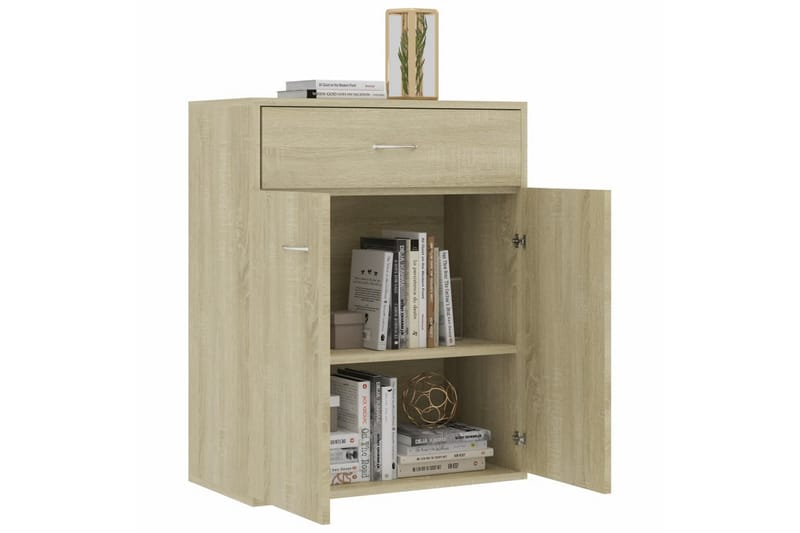 Skänk sonoma-ek 60x30x75 cm spånskiva - Brun - Förvaring - Förvaringsmöbler - Sideboard & skänk