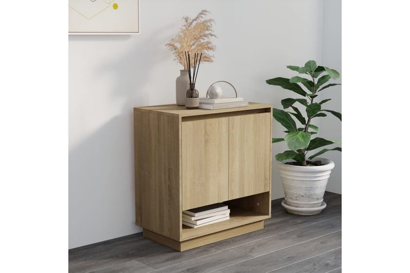 Skänk sonoma-ek 70x41x75 cm spånskiva - Ek - Förvaring - Förvaringsmöbler - Sideboard & skänk