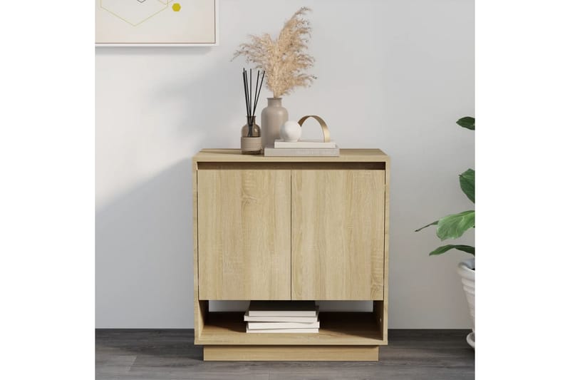 Skänk sonoma-ek 70x41x75 cm spånskiva - Ek - Förvaring - Förvaringsmöbler - Sideboard & skänk