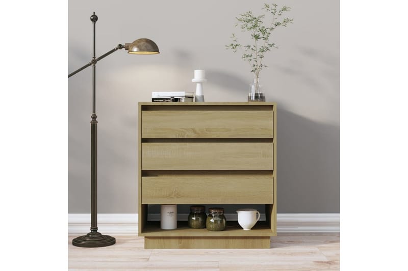 Skänk sonoma-ek 70x41x75 cm spånskiva - Ek - Förvaring - Förvaringsmöbler - Sideboard & skänk