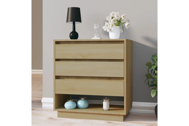 Skänk sonoma-ek 70x41x75 cm spånskiva - Ek - Förvaring - Förvaringsmöbler - Sideboard & skänk