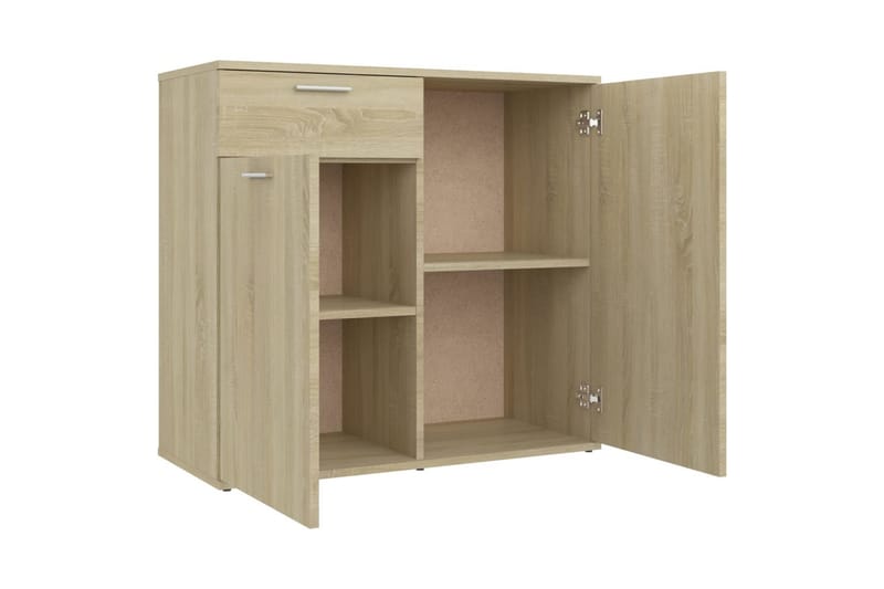 Skänk sonoma-ek 80x36x75 cm spånskiva - Brun - Förvaring - Förvaringsmöbler - Sideboard & skänk