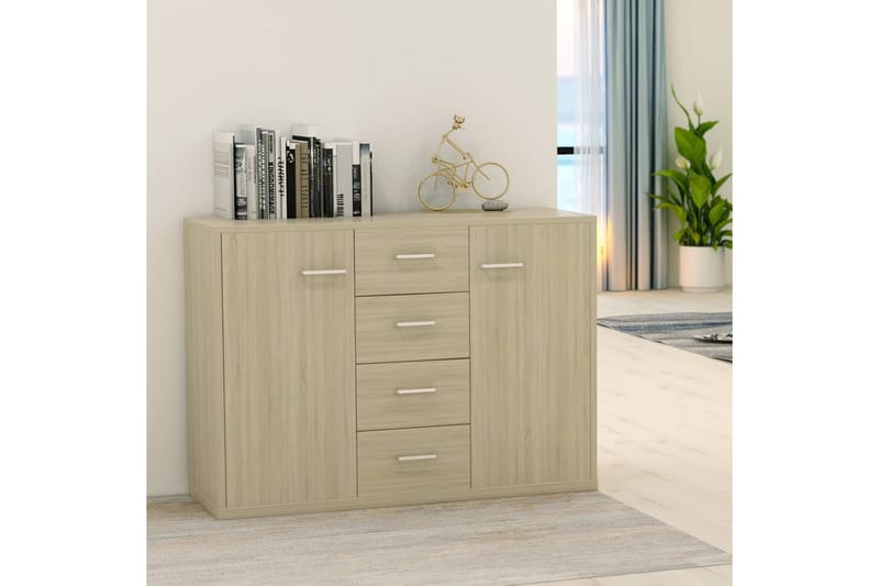 Skänk sonoma-ek 88x30x65 cm spånskiva - Brun - Förvaring - Förvaringsmöbler - Sideboard & skänk