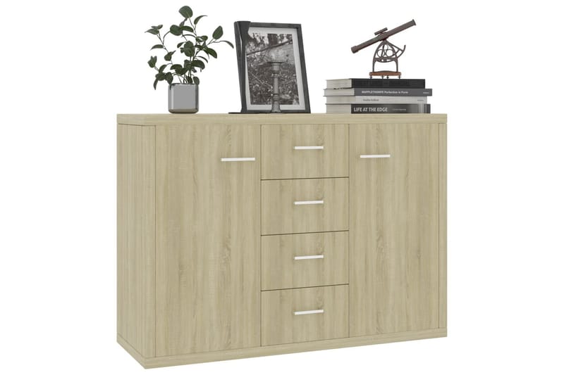 Skänk sonoma-ek 88x30x65 cm spånskiva - Brun - Förvaring - Förvaringsmöbler - Sideboard & skänk