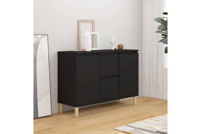 Skänk svart 103,5x35x70 cm spånskiva - Svart - Sideboard & skänk