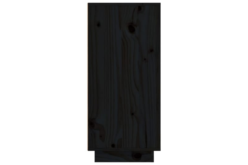 Skänk svart 111x34x75 cm massiv furu - Svart - Sideboard & skänk