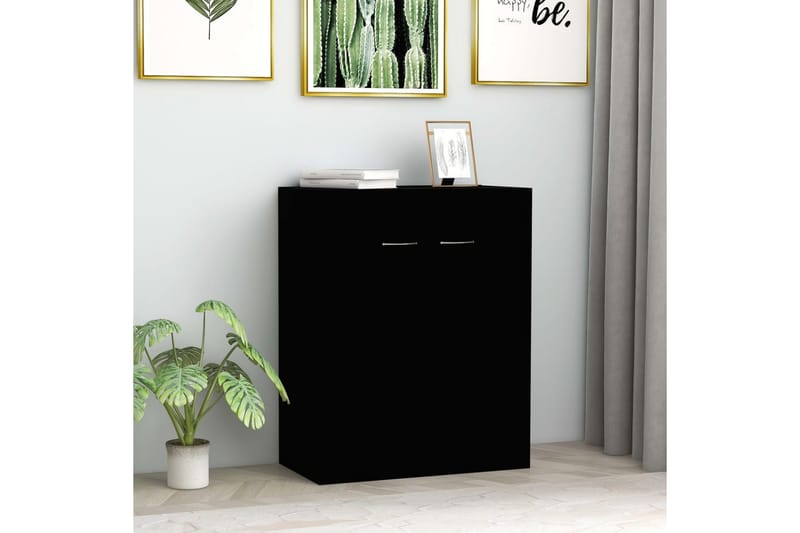 Skänk svart 60x30x75 cm spånskiva - Svart - Förvaring - Förvaringsmöbler - Sideboard & skänk