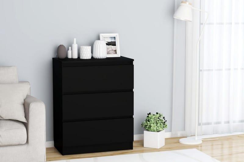 Skänk svart 60x33,5x76 cm spånskiva - Svart - Förvaring - Förvaringsmöbler - Sideboard & skänk