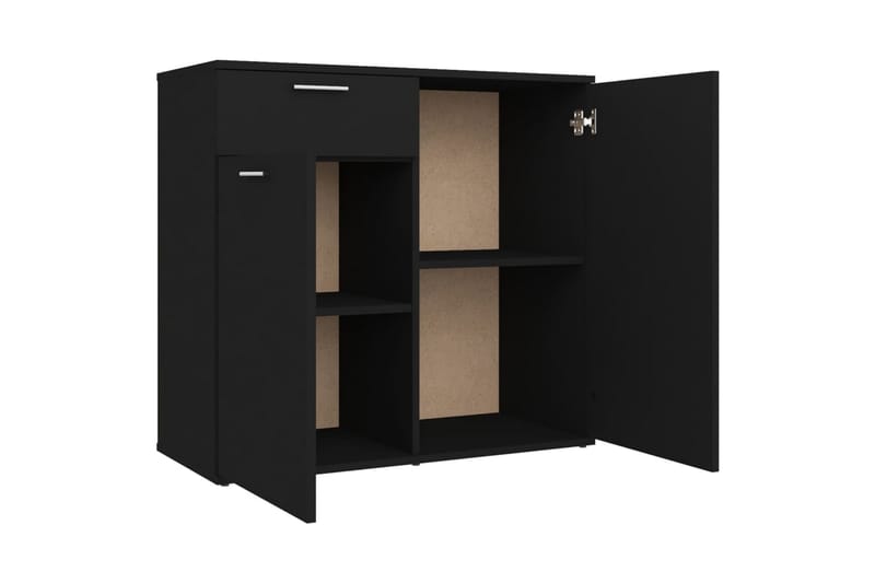 Skänk svart 80x36x75 cm spånskiva - Svart - Förvaring - Förvaringsmöbler - Sideboard & skänk