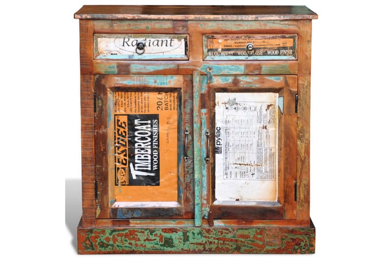 Skänk vintage återvunnet trä 2 lådor 2 luckor - Brun - Förvaring - Förvaringsmöbler - Sideboard & skänk