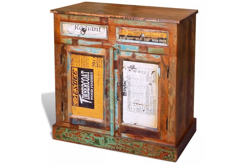 Skänk vintage återvunnet trä 2 lådor 2 luckor - Brun - Förvaring - Förvaringsmöbler - Sideboard & skänk