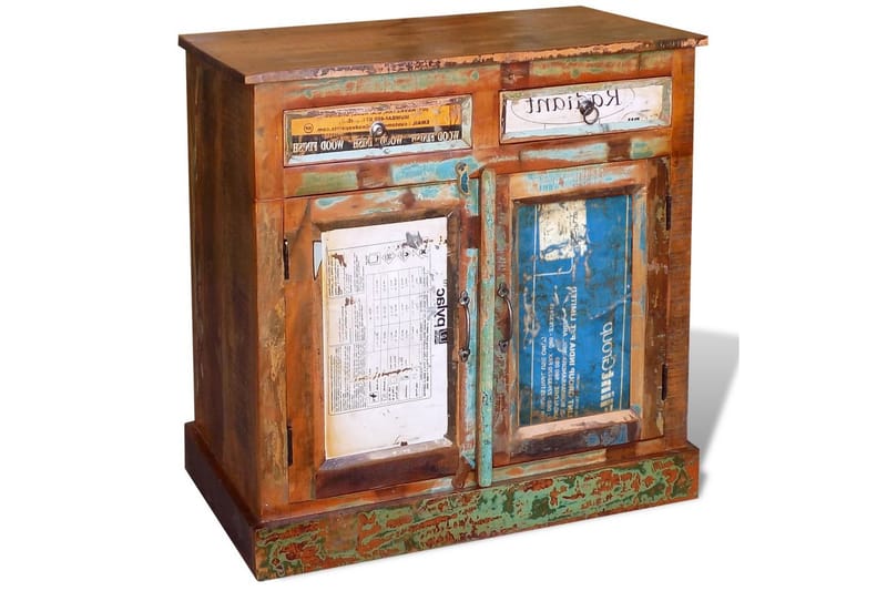 Skänk vintage återvunnet trä 2 lådor 2 luckor - Brun - Förvaring - Förvaringsmöbler - Sideboard & skänk