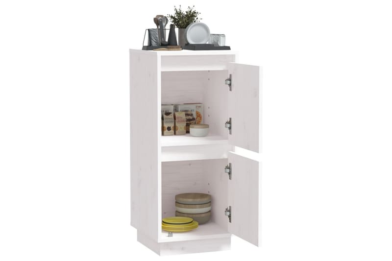 Skänk vit 31,5x34x75 cm massiv furu - Vit - Förvaring - Förvaringsmöbler - Sideboard & skänk