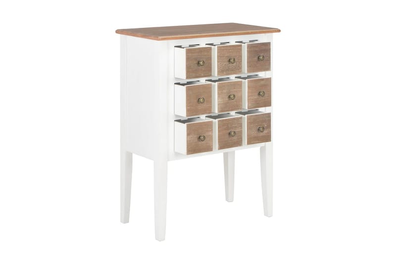 Skänk vit 54x30x80 cm massivt trä - Vit - Förvaring - Förvaringsmöbler - Sideboard & skänk