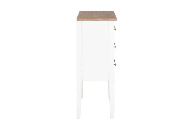 Skänk vit 54x30x80 cm massivt trä - Vit - Förvaring - Förvaringsmöbler - Sideboard & skänk