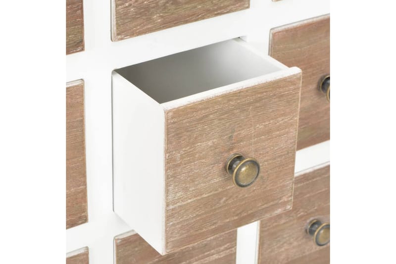 Skänk vit 54x30x80 cm massivt trä - Vit - Förvaring - Förvaringsmöbler - Sideboard & skänk