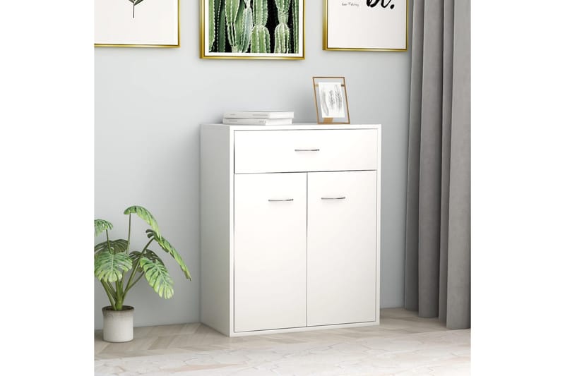 Skänk vit 60x30x75 cm spånskiva - Vit - Förvaring - Förvaringsmöbler - Sideboard & skänk