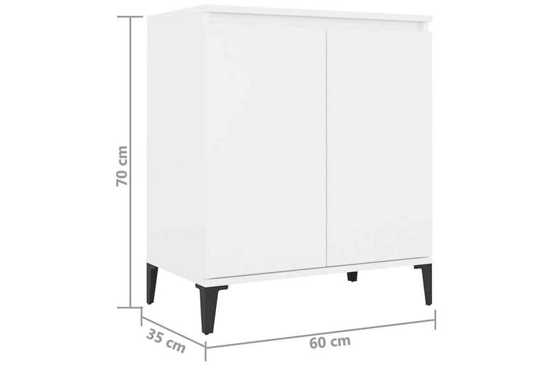 Skänk vit 60x35x70 cm spånskiva - Vit - Förvaring - Förvaringsmöbler - Sideboard & skänk