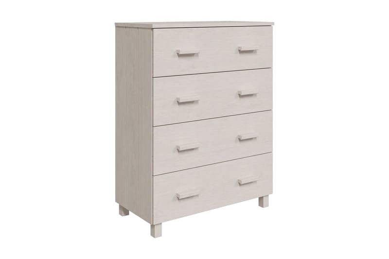 Skänk vit 79x40x103,5 cm massiv furu - Vit - Förvaring - Förvaringsmöbler - Sideboard & skänk