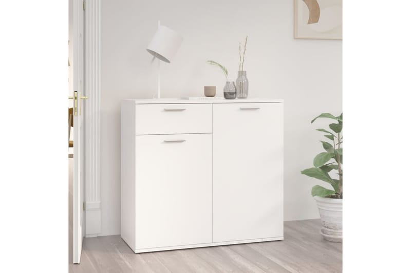 Skänk vit 80x36x75 cm spånskiva - Vit - Förvaring - Förvaringsmöbler - Sideboard & skänk