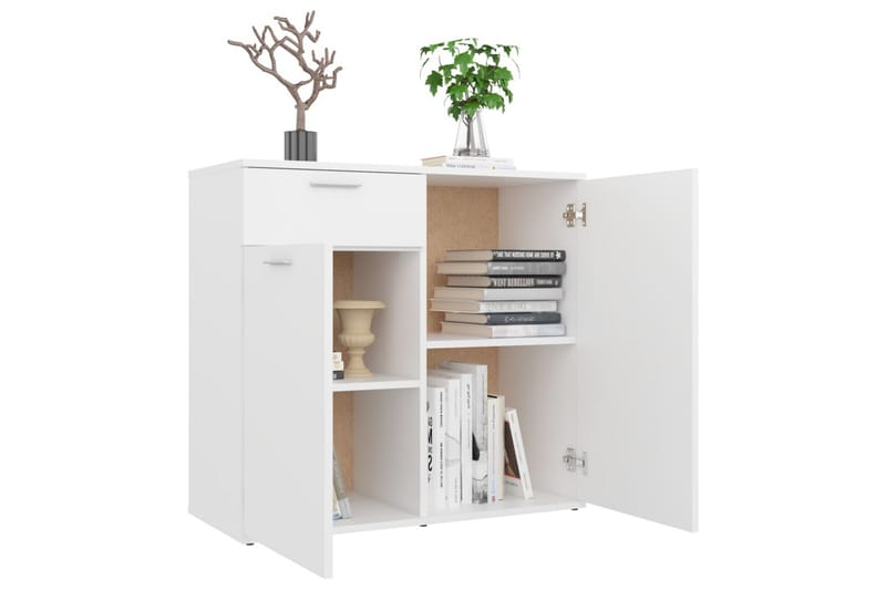 Skänk vit 80x36x75 cm spånskiva - Vit - Förvaring - Förvaringsmöbler - Sideboard & sk�änk