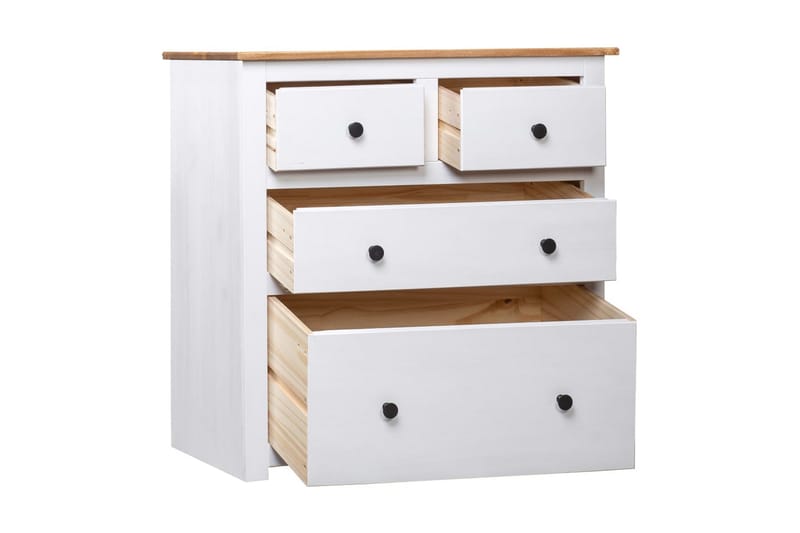 Skänk vit 80x40x83 cm furu panama - Vit - Förvaring - Förvaringsmöbler - Sideboard & skänk