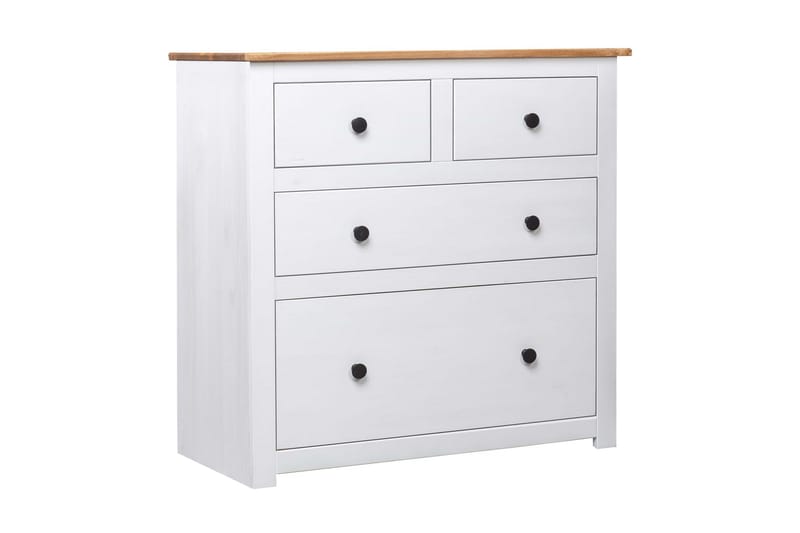 Skänk vit 80x40x83 cm furu panama - Vit - Förvaring - Förvaringsmöbler - Sideboard & skänk