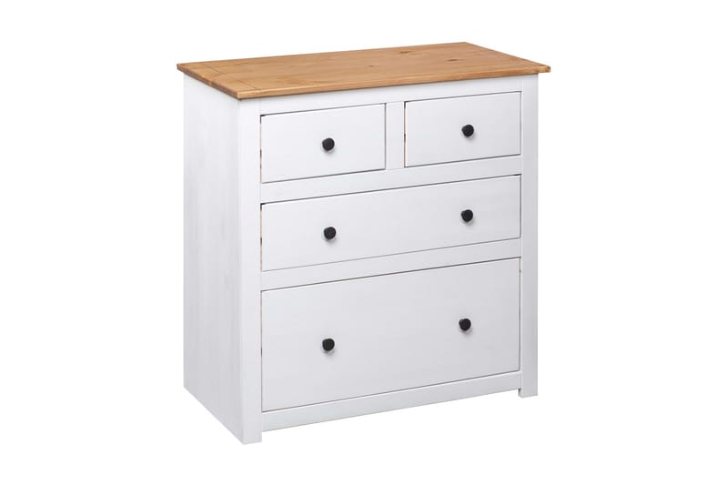 Skänk vit 80x40x83 cm furu panama - Vit - Förvaring - Förvaringsmöbler - Sideboard & skänk