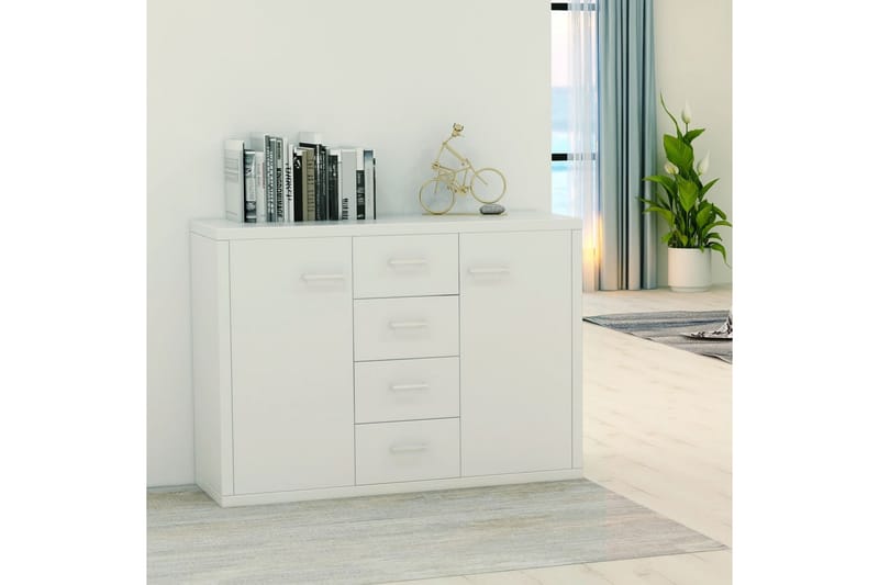 Skänk vit 88x30x65 cm spånskiva - Vit - Sideboard & skänk