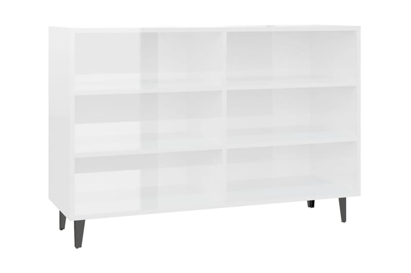 Skänk vit högglans 103,5x35x70 cm spånskiva - Vit högglans - Sideboard & skänk