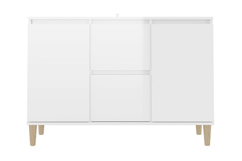 Skänk vit högglans 103,5x35x70 cm spånskiva - Vit - Sideboard & skänk